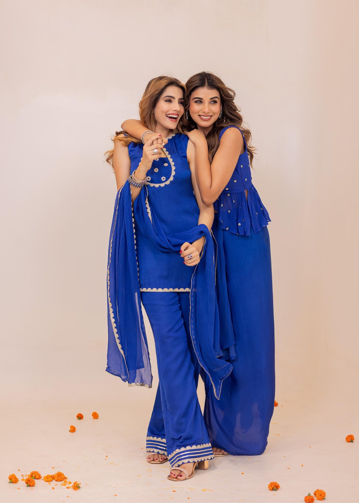 Shaarvi drape skirt set