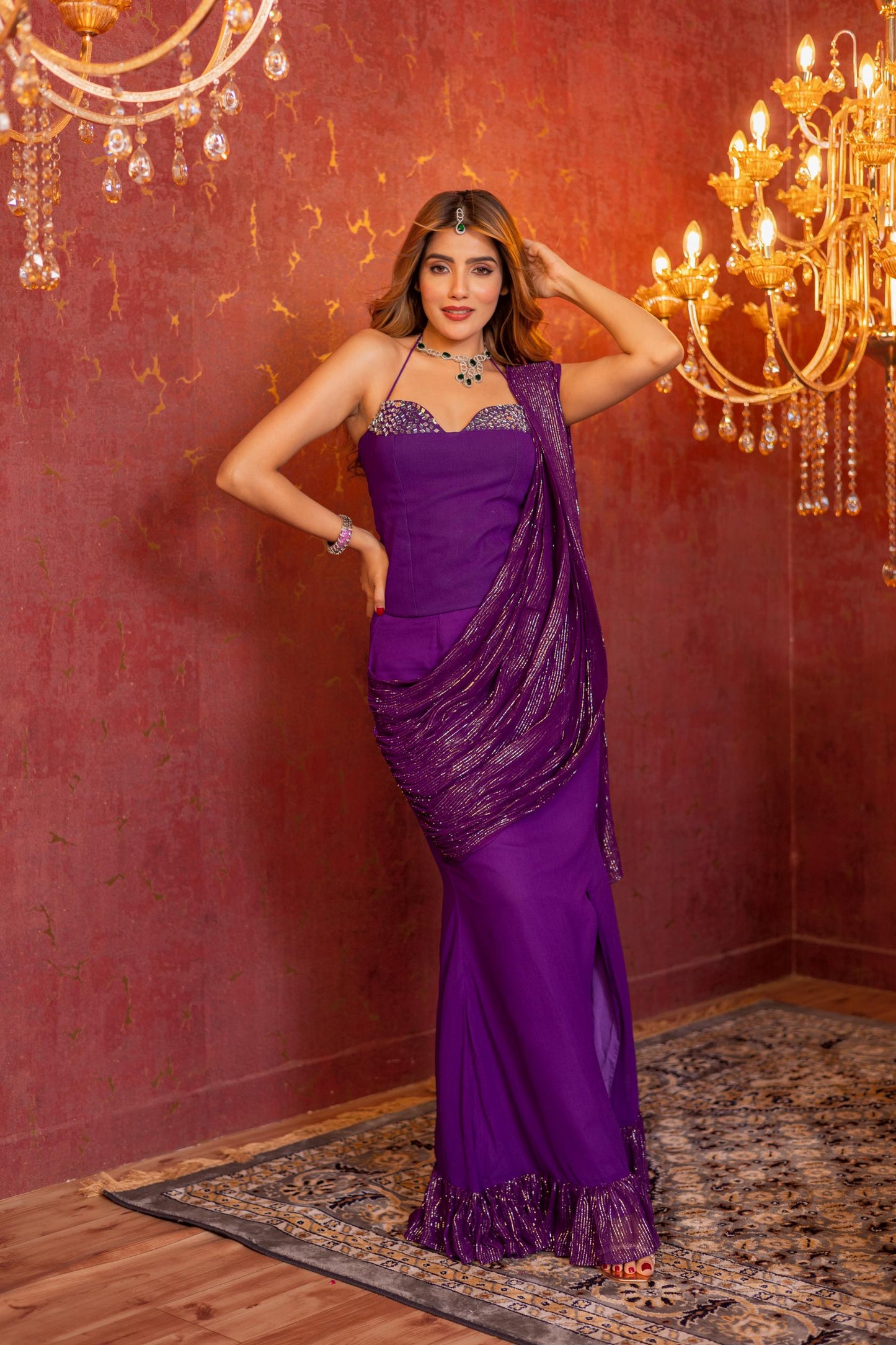 Naaz pre-drape saree