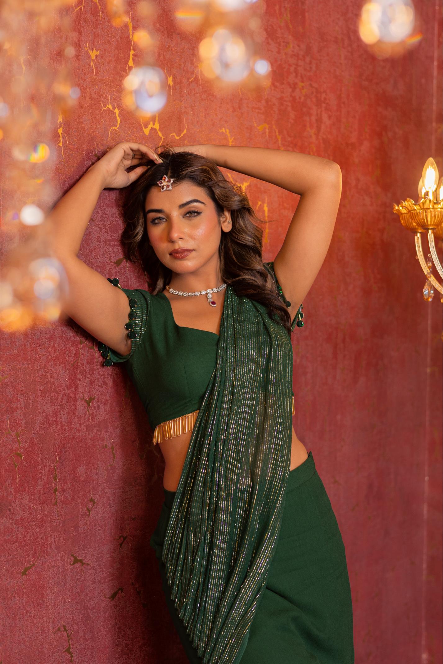 Minaaz pre drape saree
