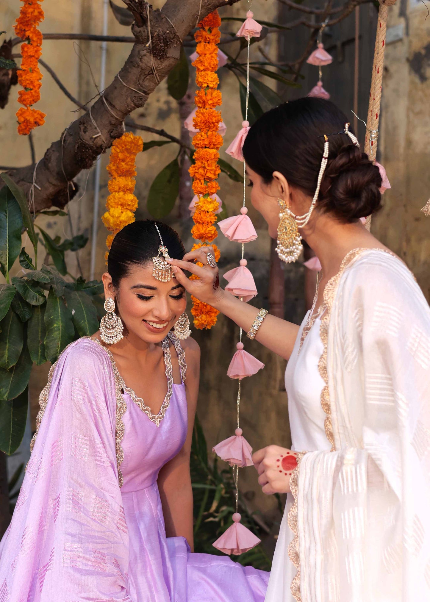 Chandani suit set and Lilac Dream Anarkali suit set