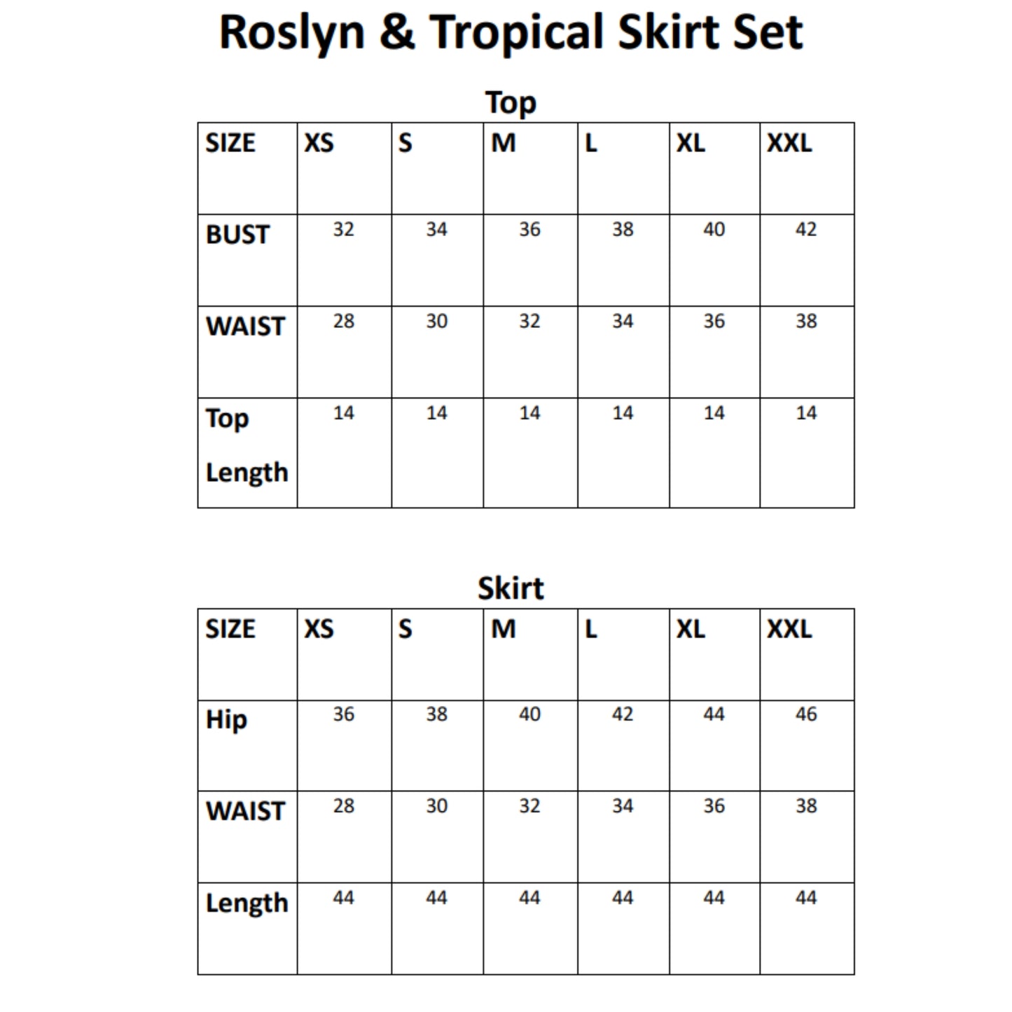 Tropical Skirt Set