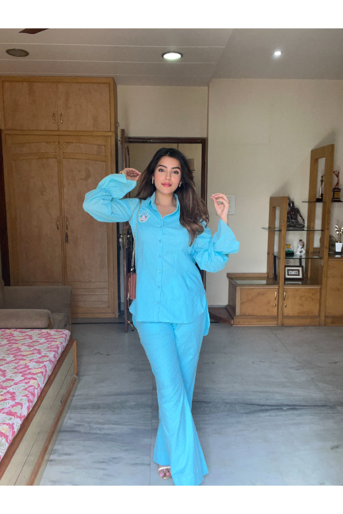 Hamsa Blue Co-ord Set