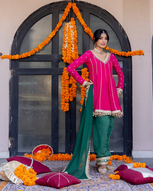 Phulkari suit set