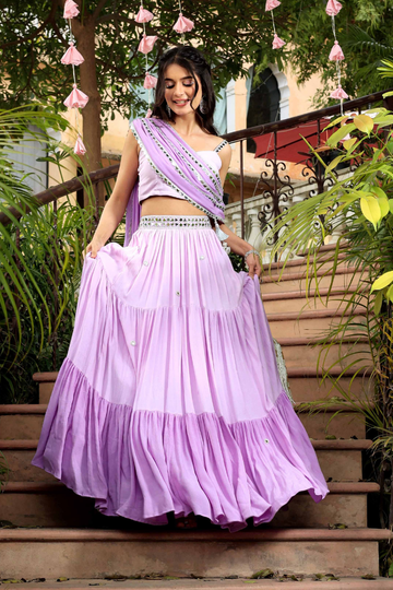 Lilac Bloom Lehenga Set