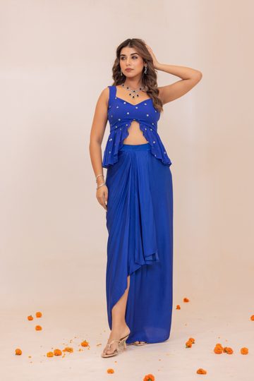 Saarvi Drape Skirt Set