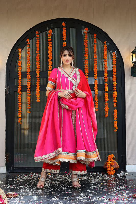 Rasiya Angrakha Suit Set (Set of 3)