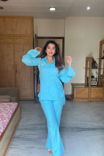 Hamsa Blue Co-ord Set