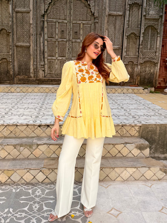 SUNHERI SHORT KURTI