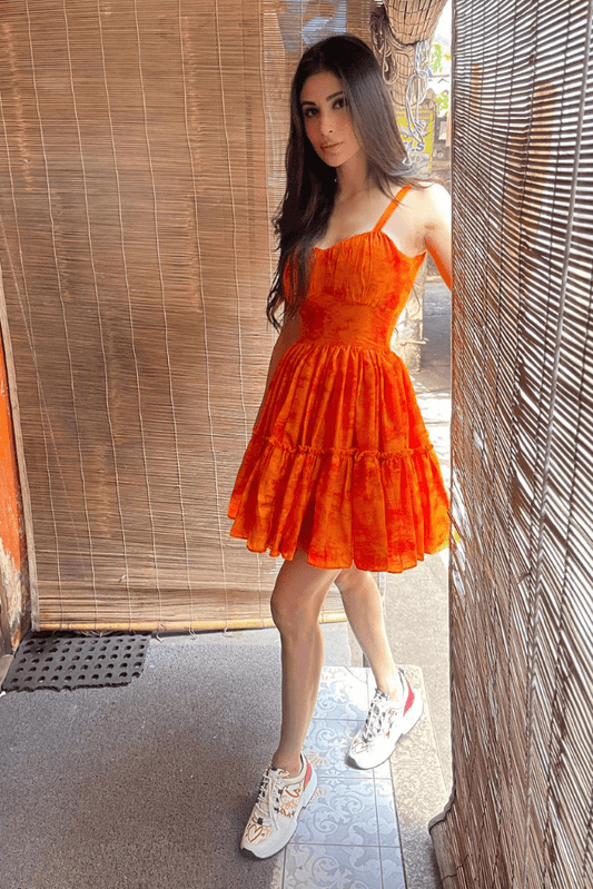 Saffron Short  and Shibori Short dress