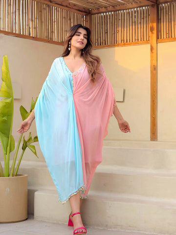 Half and half kaftan
