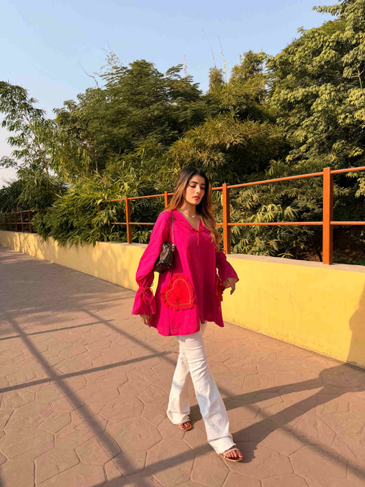 Cnady heart kurti