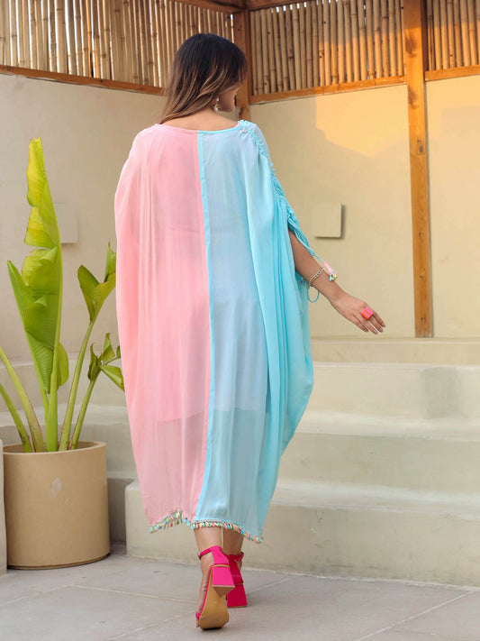 Half and half kaftan