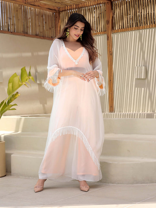Lavender fringe kaftan