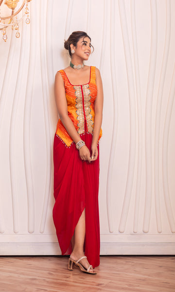 Shagun drape skirt